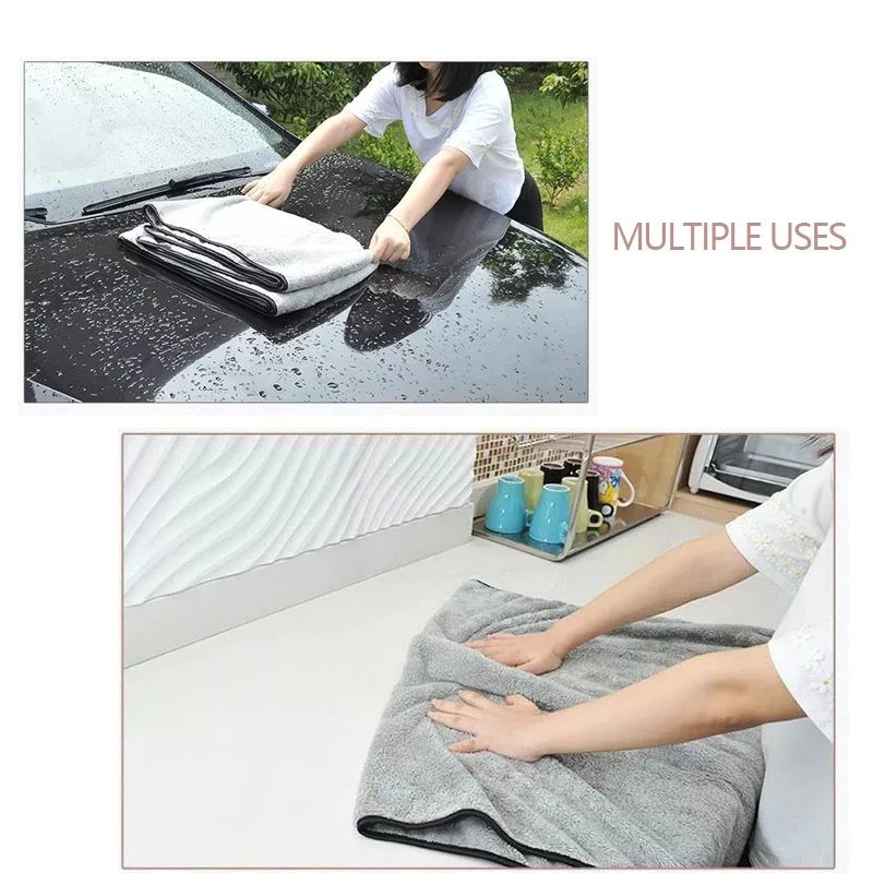 SEAMETAL Microfiber Auto Wash Towel Super Absorbency Car Cleaning Drying Towel Multifunctional Cloths for Car Wash Accessories - Image 4