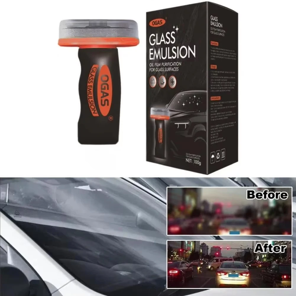 OGAS 100g Car Glass Oil Film Remover Front Windshield Rearview Mirror Side Window Powerful Cleaner Stain Removal Maintenance - Image 5