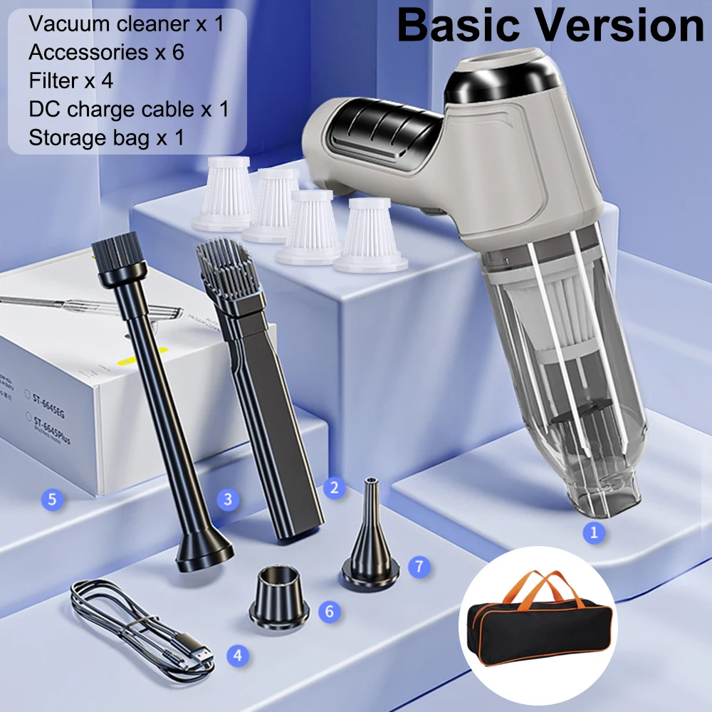 Car Vacuum Cleaner Wireless Portable Vacuum Cleaner 95000PA Strong Suction Handheld Mini Cleaner High Power Blower for Car Home - Image 7