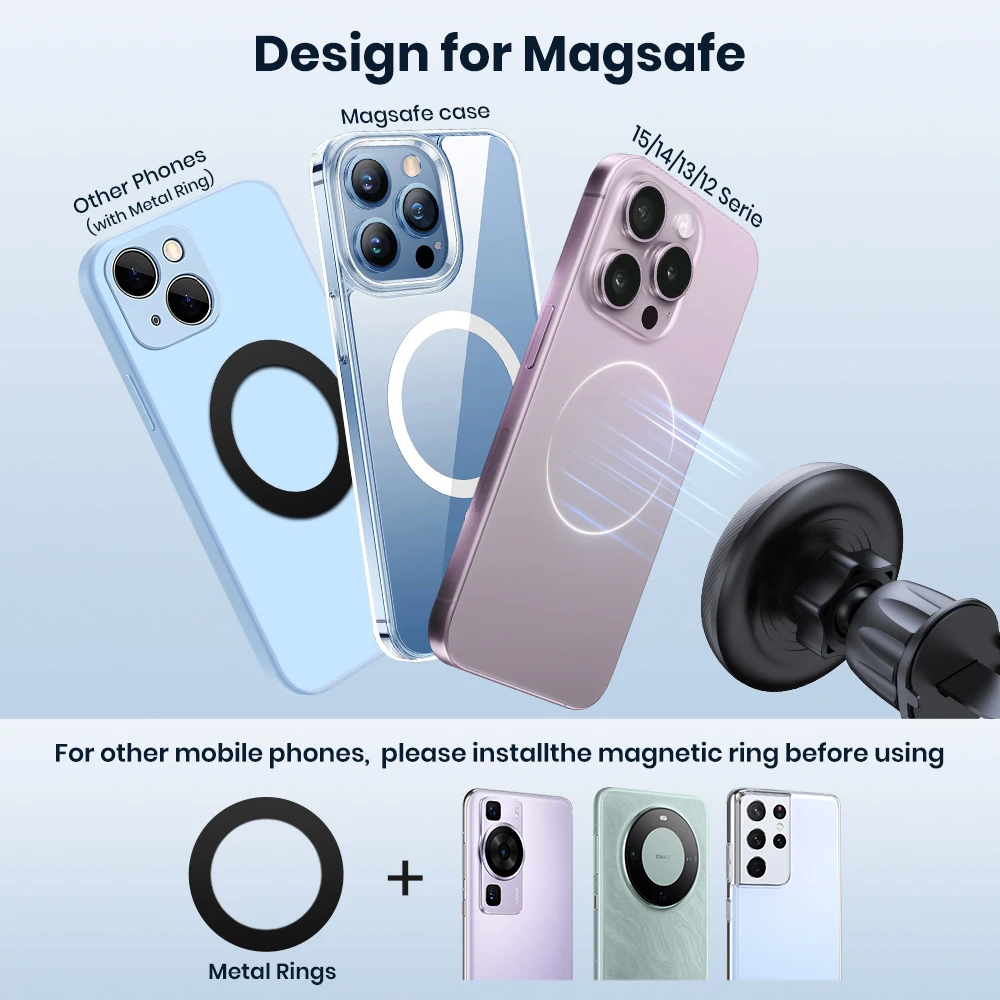 TOPK Magnetic Car Phone Holder Air Vent Car Phone Stand For Magsafe iPhone 15 14 13 ProMax Xiaomi Samsung Strong Magnet Holder - Image 3