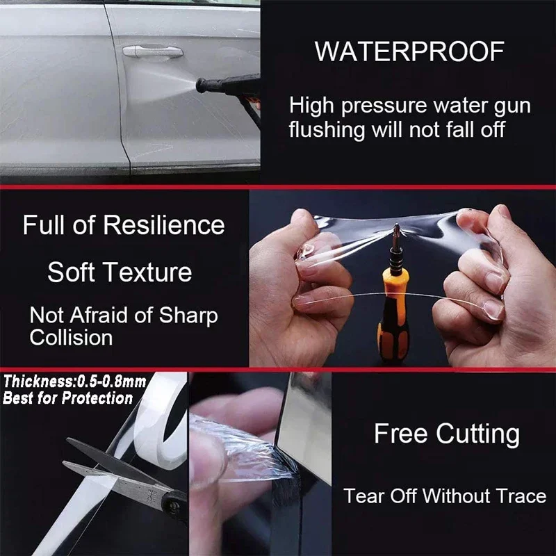 Car Stickers Door Sill Protector Universal Car Door Edge Sticker Anti Scratch Car Bumper Protection Film Car-Styling Accessories - Image 3
