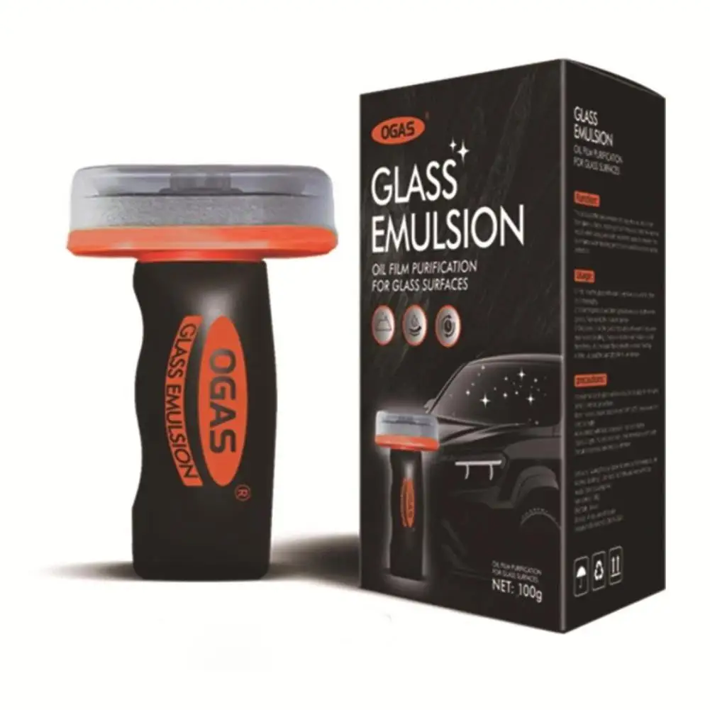 Glass Oil Film Remover for Car, 100ml Roll-On Glass Compound with Cleaning Board, Removes Oil Film & Smudges, Improve Windshield - Image 7
