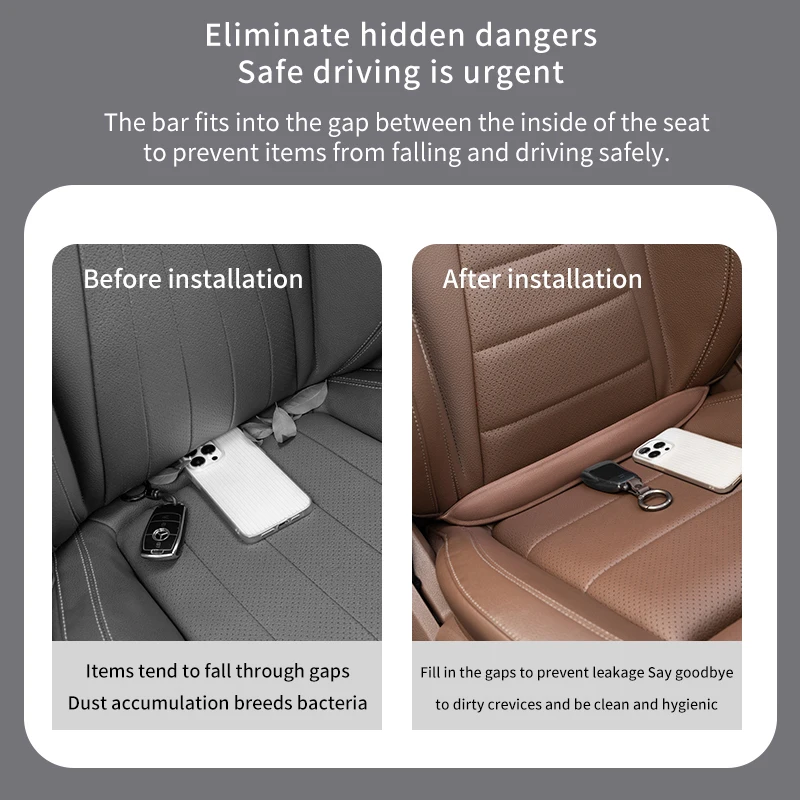 EVA Car Seat Crevice Filling Strip Universal Seat Blocker Prevent Dropping Car Accessories Plug-In Car Seat Gap Filler Elastic - Image 6