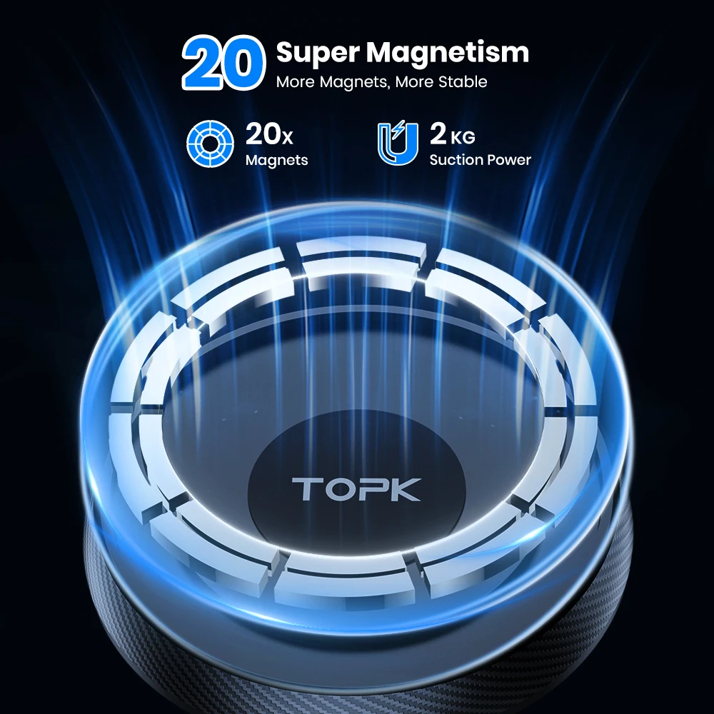 TOPK Magnetic Car Phone Holder Air Vent Car Phone Stand For Magsafe iPhone 15 14 13 ProMax Xiaomi Samsung Strong Magnet Holder - Image 2