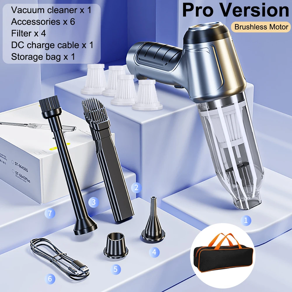 Car Vacuum Cleaner Wireless Portable Vacuum Cleaner 95000PA Strong Suction Handheld Mini Cleaner High Power Blower for Car Home - Image 10