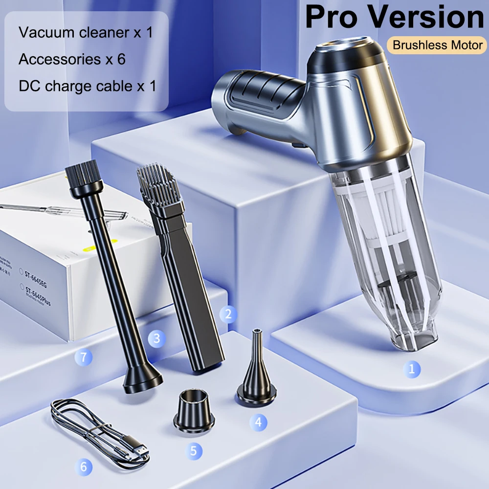 Car Vacuum Cleaner Wireless Portable Vacuum Cleaner 95000PA Strong Suction Handheld Mini Cleaner High Power Blower for Car Home - Image 12