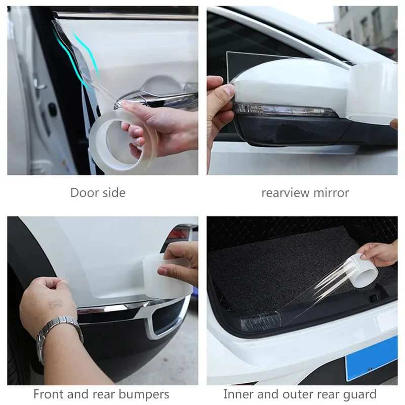 Car Stickers Door Sill Protector Universal Car Door Edge Sticker Anti Scratch Car Bumper Protection Film Car-Styling Accessories - Image 4